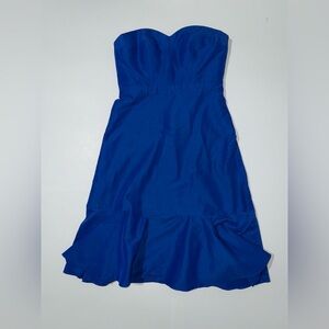 Elegant Royal Blue J.Crew Strapless Dress